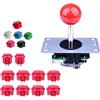 TopHomer Corredi di joystick del controller del gioco arcade, pulsanti arcade del joystick del gioco zero dell'ABS per PC Windows MAME Pi (nero)