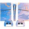 LNMLRBXEXZ Compatibile Con Adesivi Skin Per PS5 Slim Skin Disc Edition & Per Digital Console Controller Vinyl Cover Skins Wraps Scratch Resistant Compatible 26264 Avvolgimento(Disc Version)