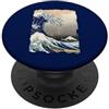 The Great Wave of Kanagawa Artwear La Grande Onda Off Kanagawa Hokusai Art Famous Painting PopSockets PopGrip Adesivo