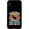 Quiet Nights Reading Cat Mom Books Custodia per iPhone XS Max Prenota Mamma Amante Gatto Quiet Nights Libri E Gatti