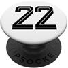 Retro Sports Team Football Group Costume #22 Bianco Vintage Numero 22 Sport Fan Stile Calcio PopSockets PopGrip Adesivo