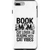 Cat Lover Reading Mom Book Custodia per iPhone 7 Plus/8 Plus Libro Mamma Amante Gatto Lettura Con Cat Vibes