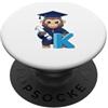 Timowo Studio Scimmia Laurea Lettera K Motivo Alfabeto PopSockets PopGrip Adesivo