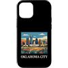 Oklahoma City Travel Art Studio Custodia per iPhone 12/12 Pro Oklahoma, skyline città, retro, vendemmia, arte, design