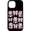 Coquette Bow Aesthetic Panda Graphic Wom Custodia per iPhone 15 Simpatico panda Coquette Bow Ribbon estetica Panda amante