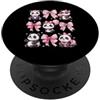 Coquette Bow Aesthetic Panda Graphic Wom Nastro con fiocco Kawaii Panda Coquette con simpatica grafica Panda Lover PopSockets PopGrip Adesivo