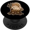 ghost cat stump stars cute Halloween pum Gatto fantasma su moncone con stelle PopSockets PopGrip Adesivo