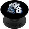 Roller Birthday Apparel Roller Boy, pattinatore a rotelle per 8° compleanno, per festa di 8 anni PopSockets PopGrip Adesivo