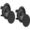 Pyle Altoparlante Soffitto e Parete 8 - Coppia Woofer 2 Vie Midbass con Tweeter Polimero 1/2, Risposta Frequenza 50Hz - 20kHz, Potenza Picco 250W, Facile Installazione