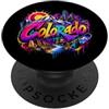 Regali dello stato del Colorado & Co. Orizzonte dello stato americano del Colorado PopSockets PopGrip Adesivo