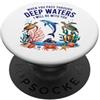 Deep Waters Isaiah 43 Seaside Sapphire S Acque profonde Isaia 43 Fede cristiana Versetto Bibbia Mare PopSockets PopGrip Adesivo