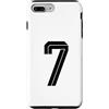 Retro Sports Team Football Group Costume Custodia per iPhone 7 Plus/8 Plus # 7 Bianco Vintage Numero 7 Sport Fan Soccer Style