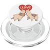 Funny Animal Puns & Romantic Wildlife Gi Love Llamas Pun Carino Alpaca Coppia Cuore Romantico PopSockets PopGrip per MagSafe