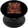 Resilient Phoenix Art Le fiamme della fenice risorgono dalle ceneri I Rise Rebirth PopSockets PopGrip Adesivo