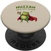 Medieval Frog Knight Ironic Aesthetic Ca Huzzah Latte Hath Arrived Rana Ironica Grafica Medievale Divertente PopSockets PopGrip Adesivo