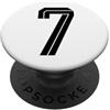 Retro Sports Team Football Group Costume # 7 Bianco Vintage Numero 7 Sport Fan Soccer Style PopSockets PopGrip Adesivo