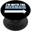 Miftees Mermaid Tees Sono con la sirena PopSockets PopGrip Adesivo