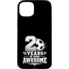 Awesome Soccer Football Birthday Party A Custodia per iPhone 15 Plus 2 ° compleanno ragazzo calcio 2 anni di essere fantastico calcio