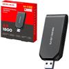 Mercusys MA70XM AX1800 Adattatore USB WiFi 6 per PC, Dual Band 1201Mbps 5GHz + 574Mbps 2.4GHz, USB 3.0, MU-MIMO, WPA3, Retrocompatibile 802.11ax/ac/a/b/g/n, Supporta Windows 11/10