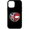 Souvenirs British Lover Gifts Custodia per iPhone 12 mini Half Danish British Roots UK Denmark United Kingdom