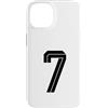 Retro Sports Team Football Group Costume Custodia per iPhone 14# 7 Bianco Vintage Numero 7 Sport Fan Soccer Style