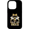 Month of Bees Pollinator Awareness Custodia per iPhone 14 Pro Mese nazionale del miele di Save the Bees Month
