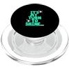 Matching Light Teal Aqua Color Graphic T Colore verde acqua chiaro My Turn To Shine Light Teal Aqua PopSockets PopGrip per MagSafe