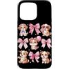 Coquette Bow Aesthetic Puppy Graphic Wom Custodia per iPhone 15 Pro Max Coquette Bow Puppy Cute Dog Ribbon Estetica Dog Lover