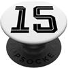 Retro Sports Team Football Group Costume #15 Bianco Vintage Numero 15 Sport Fan Stile Calcio PopSockets PopGrip Adesivo