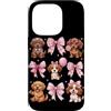 Coquette Bow Aesthetic Puppy Graphic Wom Custodia per iPhone 14 Pro Coquette Bow Puppy Cute Dog Ribbon Estetica Dog Lover