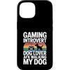 Dog Lover Gaming Introvert AFK Walker Sq Custodia per iPhone 15 Gioco introverso amante dei cani AFK Walking My Dog Gamer