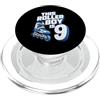 Roller Birthday Apparel Roller Boy 9° compleanno pattinatore pattinatore bambino età 9 festa PopSockets PopGrip per MagSafe