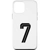 Retro Sports Team Football Group Costume Custodia per iPhone 12 mini # 7 Bianco Vintage Numero 7 Sport Fan Soccer Style
