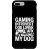 Dog Lover Gaming Introvert AFK Walker Sq Custodia per iPhone 7 Plus/8 Plus Gioco introverso amante dei cani AFK Walking My Dog Gamer