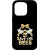 Month of Bees Pollinator Awareness Custodia per iPhone 15 Pro Mese nazionale del miele di Save the Bees Month