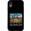 Oklahoma City Travel Art Studio Custodia per iPhone XR Oklahoma, skyline città, retro, vendemmia, arte, design