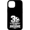 Awesome Soccer Football Birthday Party A Custodia per iPhone 15 3 ° compleanno ragazzo calcio 3 anni di essere fantastico calcio