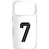 Retro Sports Team Football Group Costume Custodia per iPhone 17 Pro # 7 Bianco Vintage Numero 7 Sport Fan Soccer Style