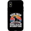 Reading Book Lover Humor Custodia per iPhone X/XS Prenota mamma libri cani e nessuna interruzione