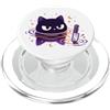 Felvrex Creative Studio Gatto Kawaii Inquietante con Coltello Halloween PopSockets PopGrip per MagSafe