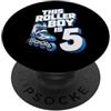 Roller Birthday Apparel Roller Boy, pattinatore per 5° compleanno, per bambini, età 5 anni PopSockets PopGrip Adesivo