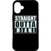 Straight Outta Miami Vintage City Pride Custodia per iPhone 16 Plus Direttamente dalla città angosciata vintage di Miami