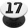Retro Sports Team Football Group Costume #17 Bianco Vintage Numero 17 Sport Fan Stile Calcio PopSockets PopGrip Adesivo