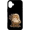 ghost cat stump stars cute Halloween pum Custodia per iPhone 16 Plus Gatto fantasma su moncone con stelle