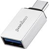Perixx PERIPRO-404 Adattatore USB tipo C maschio a USB 3.0 femmina tipo A per smartphone, tablet, desktop, nero