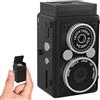 LICAEVEY Mini Fotocamera Portachiavi Vintage con Doppio Obiettivo, Fotocamera Digitale HD da 12 MP 1080P con Flash e Messa a Fuoco Automatica, Piccola retrò per Regalo di