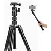 Fotopro Mini treppiede staccabile con testa a sfera, supporto per telefono selfie stick, piegato solo 21,8 cm, carico massimo fino a 3 kg, grigio FY-830