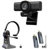 Svbony Kit Videoconferenza Wireless Completo: Trasmettitore HDMI 1080P 80m, Webcam 2K con AI Noise Reduction, Cuffie Bluetooth con Microfono e Base di Ricarica, Plug & Play per Smart Working e Ufficio