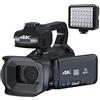 DIGNIFE Videocamera, Auto Focus 64MP 4K Fotocamera digitale for la fotografia Videocamera professionale Live Stream Webcam Vlogging Videoregistratore(32G SD Card,With Light)