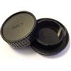 vhbw set di copriobiettivi compatibile con Sony A33, A290, A200, A230, A300, A330, A100 fotocamera - Tappo posteriore e per corpo macchina nero